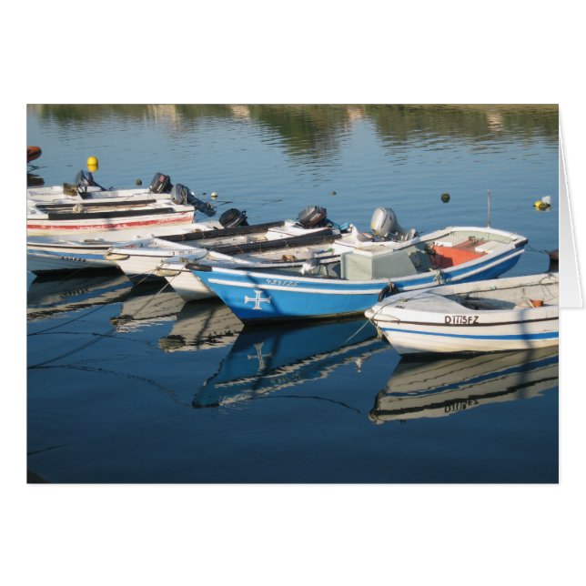 Moored boats blank card (Front Horizontal)