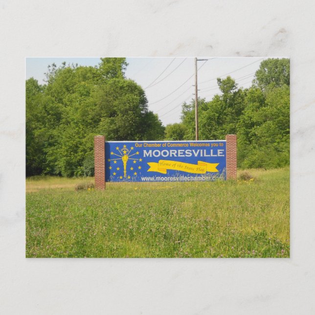 Mooresville Indiana Postcard (Front)
