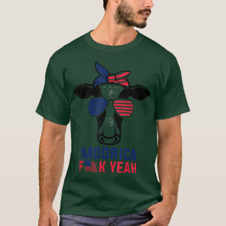 Moorica eah Farmer Cow Sunglasses USA T-Shirt