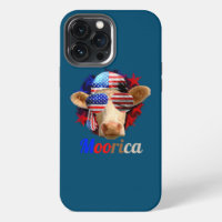 Moorica Highland cow 4th Of July design USA