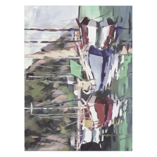 Mooring At Turunc Gulet Sailboat Acrylic Art Tablecloth