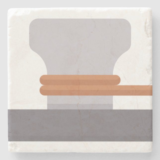 Mooring bollard stone coaster (Front)