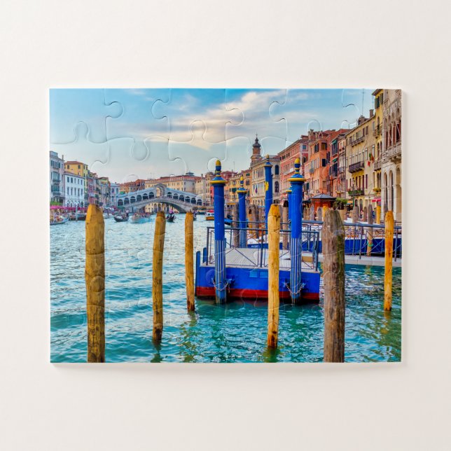 Moorings in Canal Grande  Jigsaw Puzzle (Horizontal)