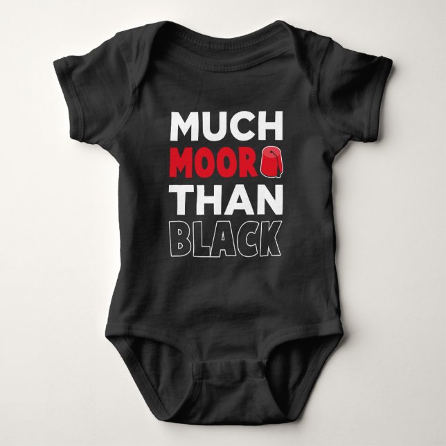 Moorish American African Much Moor Than Black Baby Bodysuit (Front)