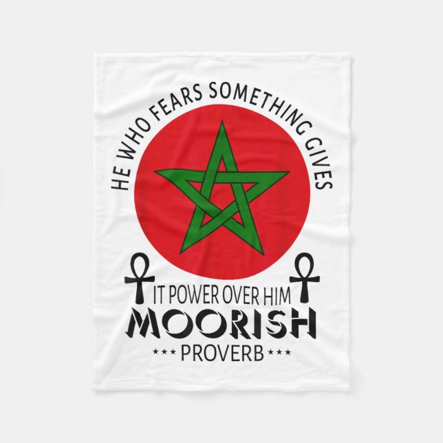 Moorish American He Who Fears Soing Moors Islamic  Fleece Blanket (Front)