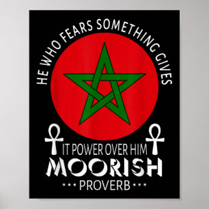 Moorish American He Who Fears Soing Moors Islamic  Poster