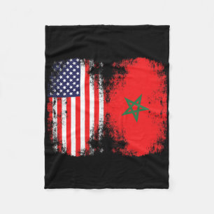 Moorish American Morocco Flag Moroccan Soccer Supp Fleece Blanket