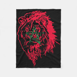 Moorish American Morocco Flag Moroccan Soccer Supp Fleece Blanket