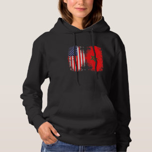 Moorish American Morocco Flag Moroccan Soccer Supp Hoodie