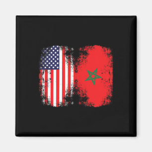 Moorish American Morocco Flag Moroccan Soccer Supp Magnet
