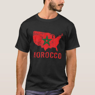 Moorish American Morocco Flag Moroccan Soccer Supp T-Shirt