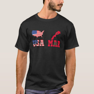 Moorish American Morocco Flag Moroccan Soccer Supp T-Shirt