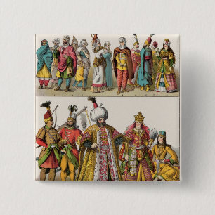 Moorish and Turkish Dress 15 Cm Square Badge