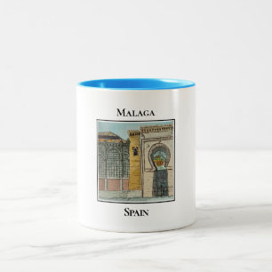 Moorish Archway, Mercado in Malaga Spain Two-Tone Coffee Mug