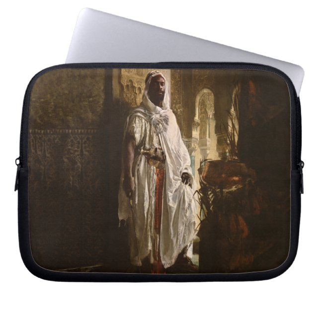 Moorish Chief African Art Painting Portrait Laptop Sleeve (Front)