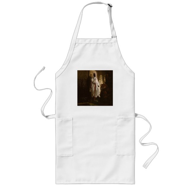 Moorish Chief African Art Painting Portrait Long Apron (Front)