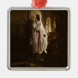 Moorish Chief African Art Painting Portrait Metal Ornament