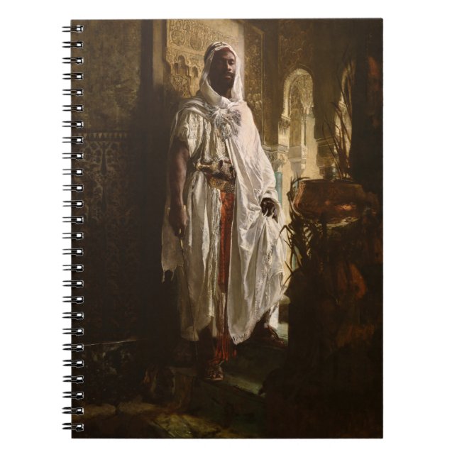 Moorish Chief African Art Painting Portrait Notebook (Front)