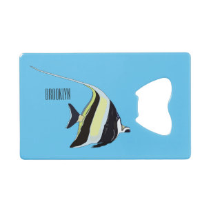 Moorish idol fish cartoon illustration