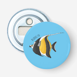 Moorish idol fish cartoon illustration bottle opener