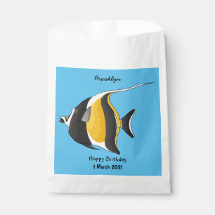 Moorish idol fish cartoon illustration favour bag