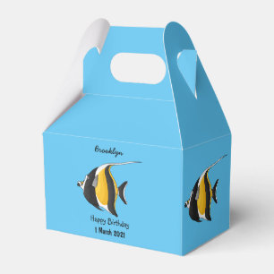 Moorish idol fish cartoon illustration favour box