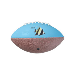 Moorish idol fish cartoon illustration football