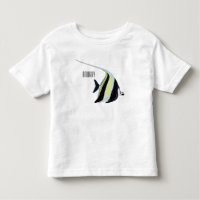 Moorish idol fish cartoon illustration