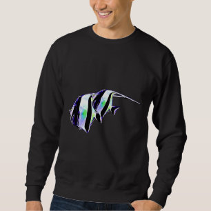 Moorish Idol Pair Saltwater Reef Aquarium Fish Tan Sweatshirt