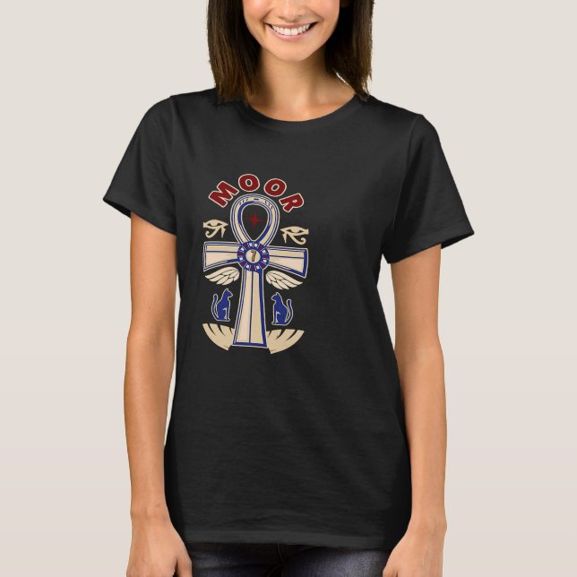Moorish Magic  God Body Of Melanin Ankh T-Shirt (Front)