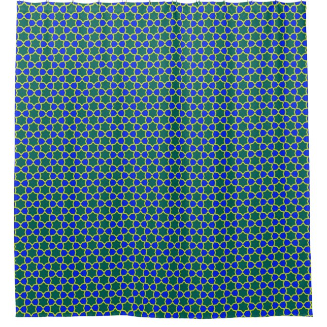Moorish Mosaic Tile Shower Curtain (Front)
