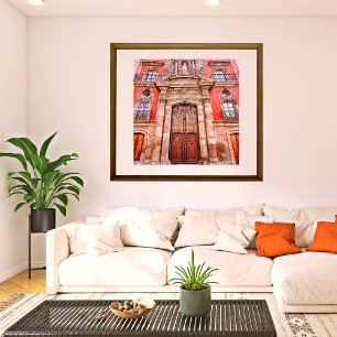 Moorish San Miguel de Allende Brown & Orange Door Poster