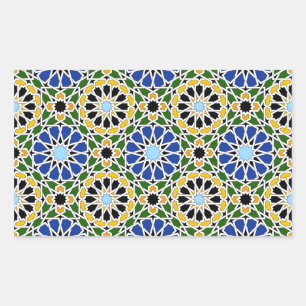 Moorish tile Rectangle Sticker