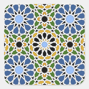 Moorish tile Square Sticker