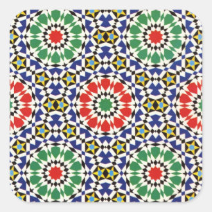 Moorish tile Square Sticker