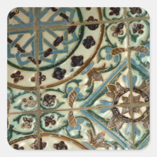 Moorish tile square sticker