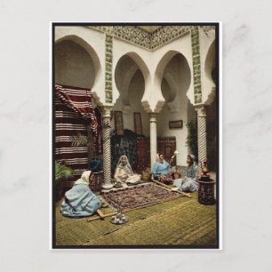 Moorish women making Arab carpets, Algiers, Algeri Postcard