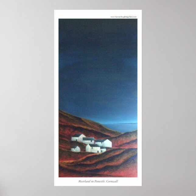 Moorland in Penwith, Cornwall Poster (Front)