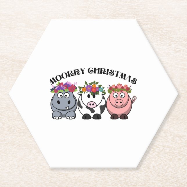 MOORRY CHRISTMAS PAPER COASTER (Front)