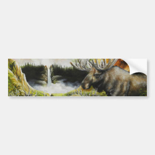 Moose~ A Painting on customisable products Bumper Sticker