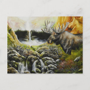 Moose~ A Painting on customisable products Postcard