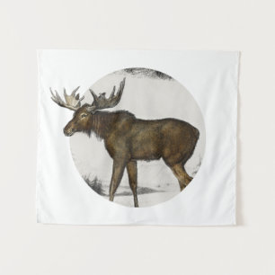 Moose - Alces Alces Tapestry