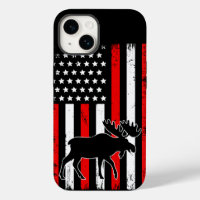 Moose American Flag