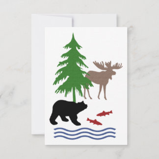 Moose and Bear Pattern Card