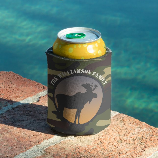 Moose and Camo Can Cooler (In Situ Pool)