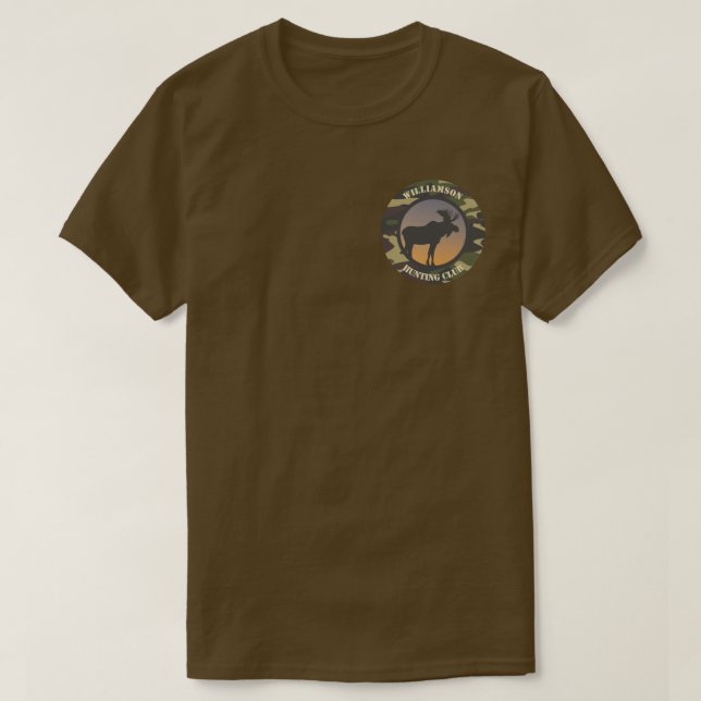 Moose and Camo Round Design T-Shirt (Design Front)