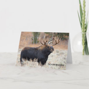 Moose and Squirrel "TEAMWORK" Greeting Card