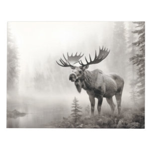 Moose Animal Discovery Wild Nature Ink Sketch Art Notepad