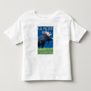 Moose at Night - Glacier National Park, MT Toddler T-Shirt