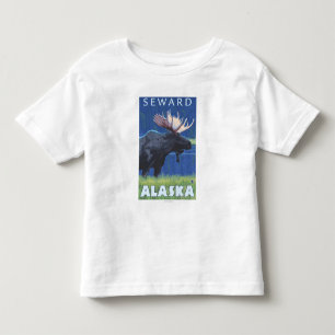 Moose at Night - Seward, Alaska Toddler T-Shirt